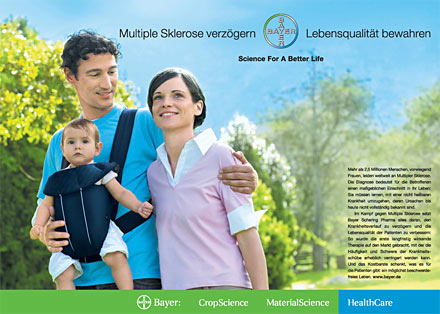 Multiple Sklerose Werbung von Bayer als Print-Anzeige